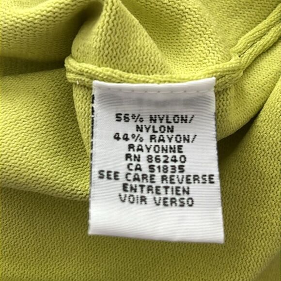 Ravel V Neck Satin Beaded Floral Trim Citron Color SZ XL - Picture 8 of 8